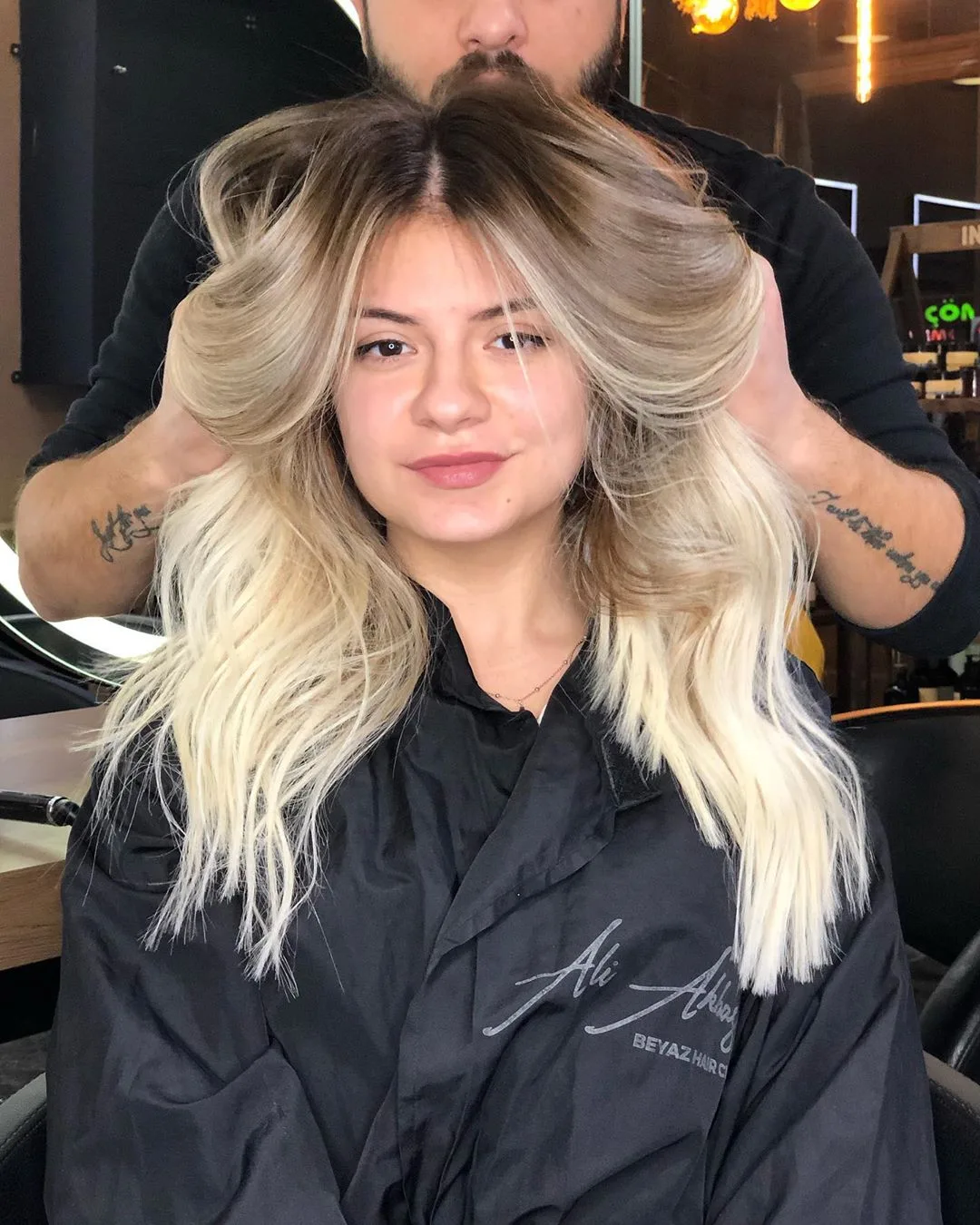 Beyaz Hair Club saç renklendirme çalışması